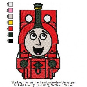 Skarloey Thomas The Train Embroidery Design